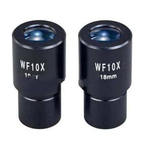 OMAX Pair of WF10X/18 Wide Field Compound Microscope Eyepieces 23.2mm