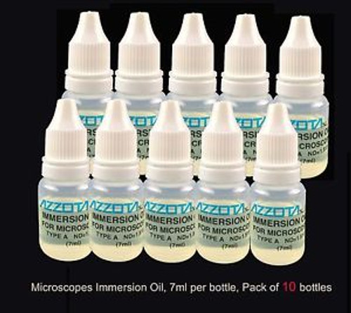 Immersion Oil for Microscopes Type A - 7ml each (10 Bottles)