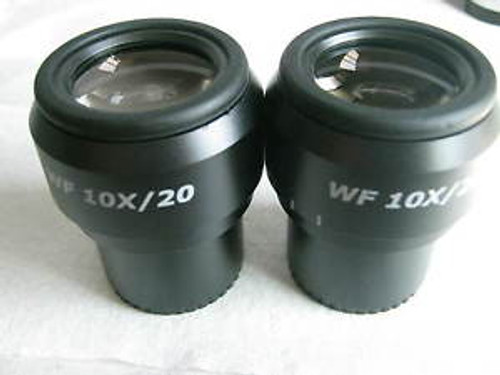 Pair Of Wf10X/20 Widefied Focusable Eyepieces Fits Zeissleicanikonolympus30Mm