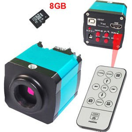 14Mp 1080P Hdmi Usb Industry C-Mount Microscope Video Camera 8Gb Tf Card Rc Key