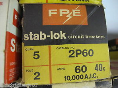 Fpe Federal Pacific Na260 (Na2P60) 60 Amp Stablok Circuit Breaker