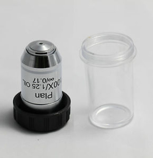 New 100X / 1.25 Infinity Plan Achromatic Oil Microscope Objective Lens Din