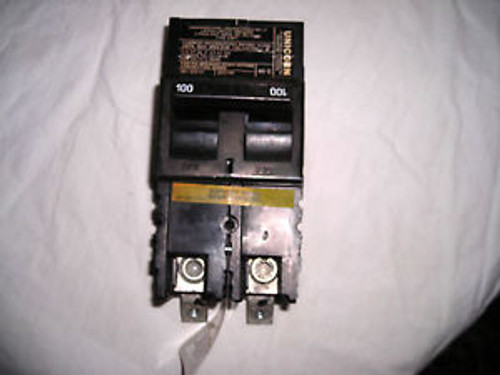 Unicorn Type  100 Amp 2 Pole 120/240 Volt Circuit Breaker Used