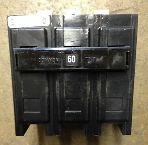 Cutler Hammer Westinghouse 3 Pole 60 Amp 120 Volt Circuit Breaker Bab3060 New