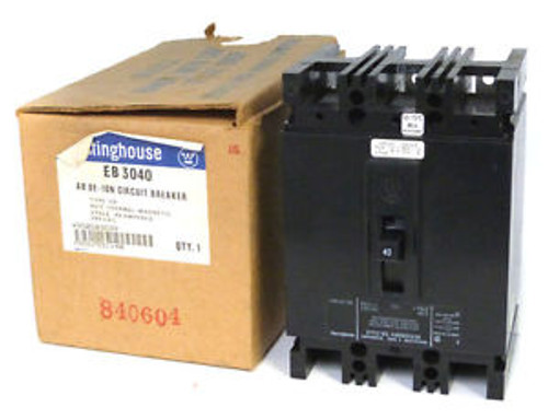 New Westinghouse Eb3040 40A 3-Pole 240V Circuit Breaker 1 Year Warranty