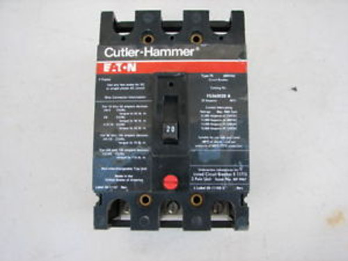 Cutler-Hammer Fs360020 A 20 Amp 3P 600V Circuit Breaker