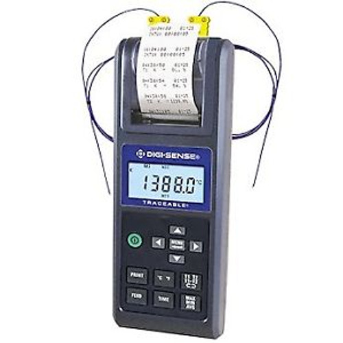 Digi-Sense Traceableâ® Printing Thermocouple Thermometer With Calibration