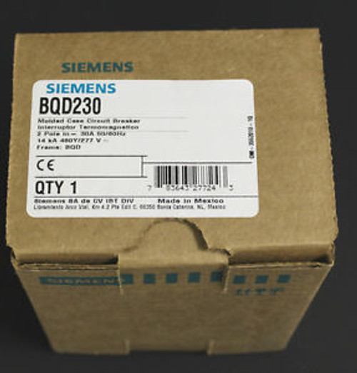 Bqd230 Siemens Ite 30A 277/480V 2P   New In Box