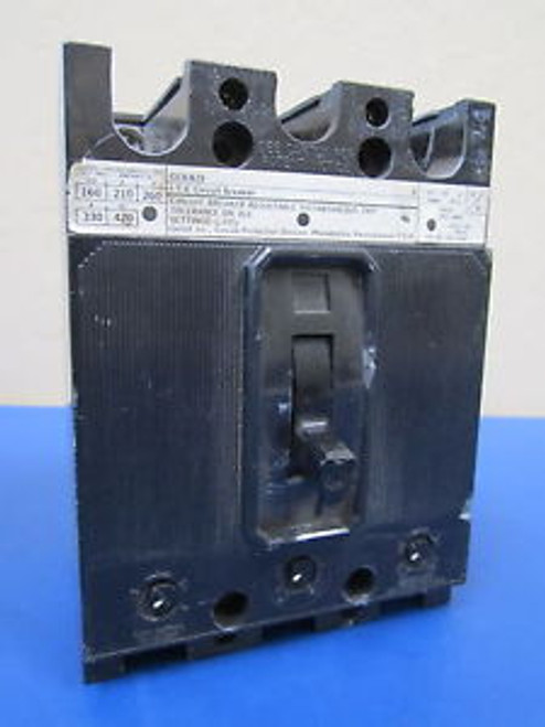 Gould I-T-E 600Vac 3 Pole Circuit Breaker Cat No. Ef3-L050