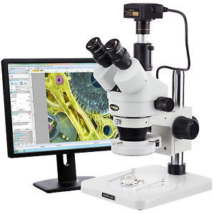 Amscope 3.5X-180X Manufacturing 144-Led Zoom Stereo Microscope With 10Mp Digital