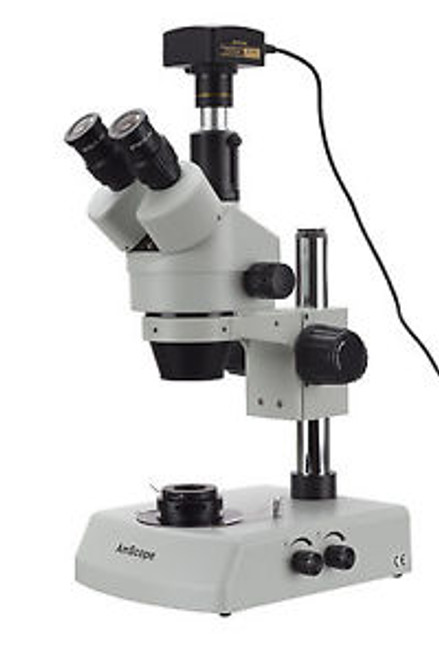 3.5X-45X Jewelry Gem Stereo Microscope + Dual Halogen + 10Mp Usb3 Camera