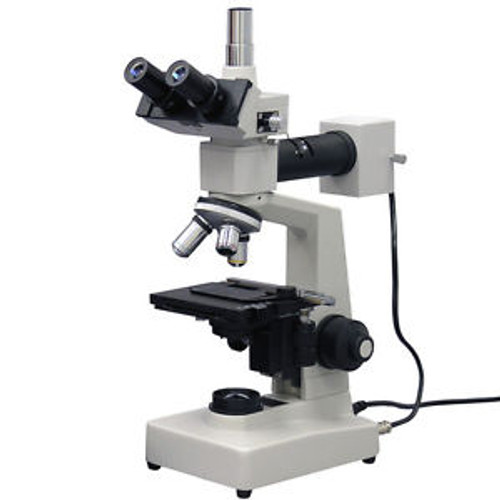 Amscope 40X-1600X Metallurgical Microscope With Top And Bottom Lights