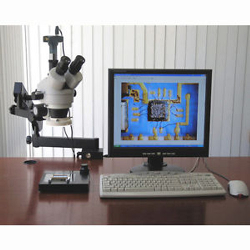 Amscope 3.5X-90X Simul-Focal Articulating Zoom Stereo Microscope + 3Mp Camera