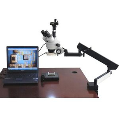 Amscope 3.5X-90X Articulating Stereo Microscope + 54-Led + 3Mp Camera