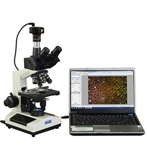 Omax 40X-2500X Brighter Darkfield Led Trinocular Compound Microscope With 9Mp Di