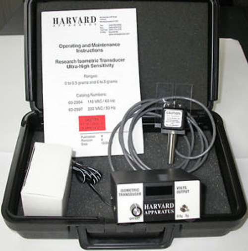 New Harvard Apparatus Isometric Transducer 0.5-5G W/Case Accessories *Free Ship