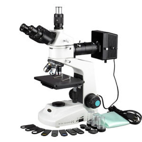 Amscope 50X-800X Trinocular Metallurgical Microscope W Polarizing Features