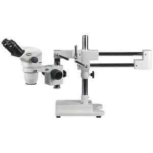 Amscope 3.35X-90X Professional Boom Stereo Microscope W/ Focusable Eyepieces