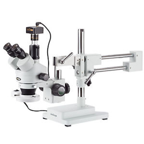 3.5X-90X Simul-Focal Boom Microscope + Fluorescent Light + 10Mp Camera