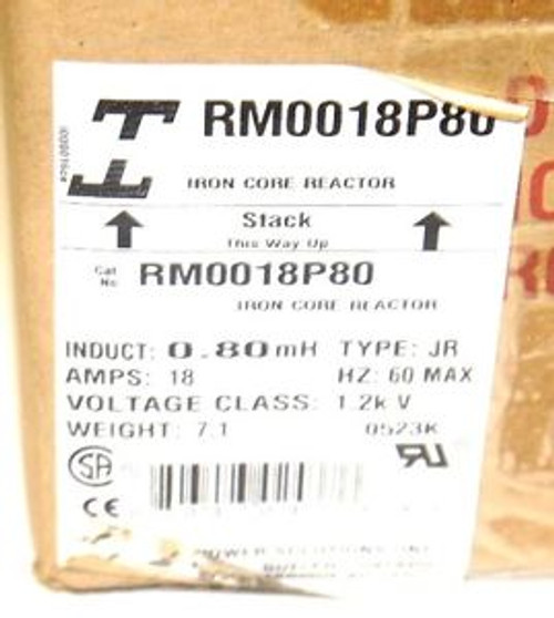 New Hammond Power Rm0018P80 Three Phase Dry Type Reactor Type Jr