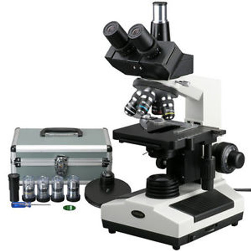 Amscope 40X-1600X Phase Contrast Turret Doctor Veterinary Trinocular Compound Mi