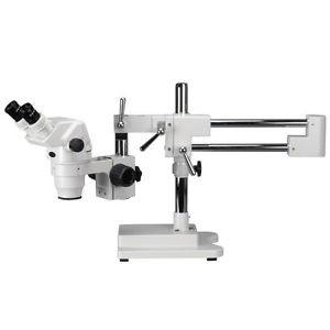 Amscope 2X-180X Extreme Widefield Binocular Stereo Microscope On 3D Boom Stand