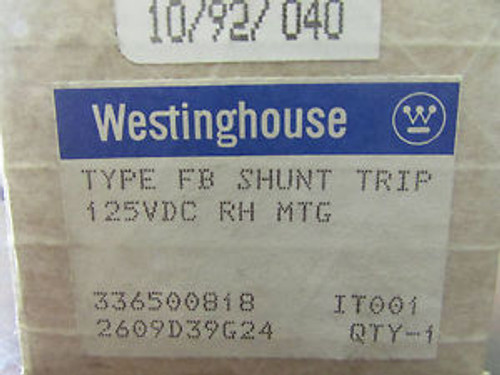 Westinghouse Shunt-Trip 2609D39G24 Rh 125 Vdc