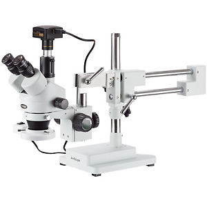 3.5X-180X Trinocular Stereo Microscope + Fluorescent Ring Light + 18Mp Usb3 Came