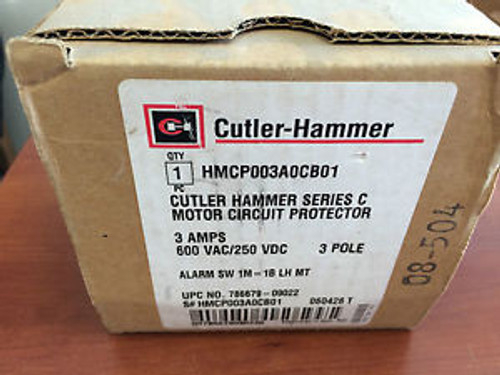 Eaton Hmcp003A0Cb01 Motor Circuit Protector 3 Amp 3 Pole 600V Hmcp New In Box