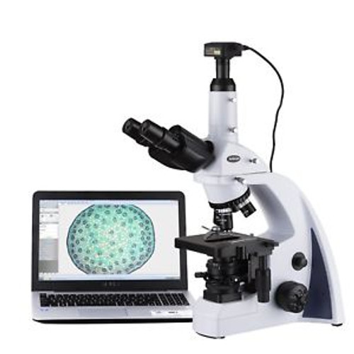 Amscope 40X-2000X Professional Infinity Trinocular Compound Led Microscope + 14M