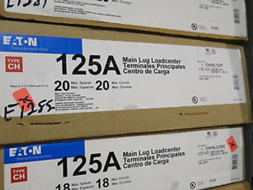 Cutler Hammer 125 Amp Main Lug 120/240 Volt Load Center New- E1288
