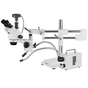 3.5X-180X Zoom Stereo Microscope + Heavy Boom + Dual-Led + 10Mp Camera