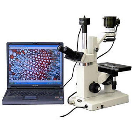 Amscope 40X-640X Inverted Tissue Culture Microscope + 5Mp Digital Camera