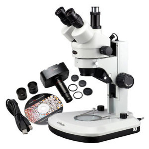 Amscope 3.5X-90X Track Stereo Microscope W Led Lights + 10Mp Camera