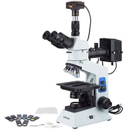 40X-800X Polarizing Metallurgical Microscope W Top And Bottom Lights + 16Mp Usb3