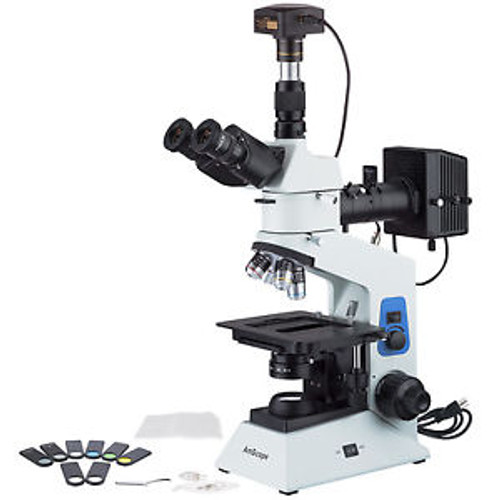 40X-800X Polarizing Metallurgical Microscope W Top And Bottom Lights + 18Mp Usb3