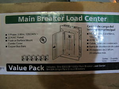 Siemens G2020B1100Cp 100 Amp Main Breaker 1 Phase Load Center - E1001