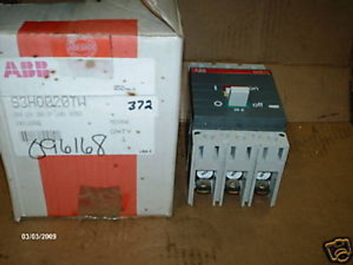 Abb Sace Isomax S Circuit Breaker S3Hq020Tw 20A 3P Nib