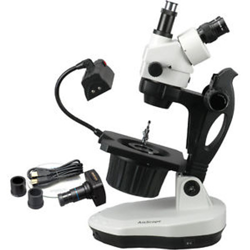 Amscope 3.5X-90X Advanced Jewel Gem Microscope + 5Mp Digital Camera