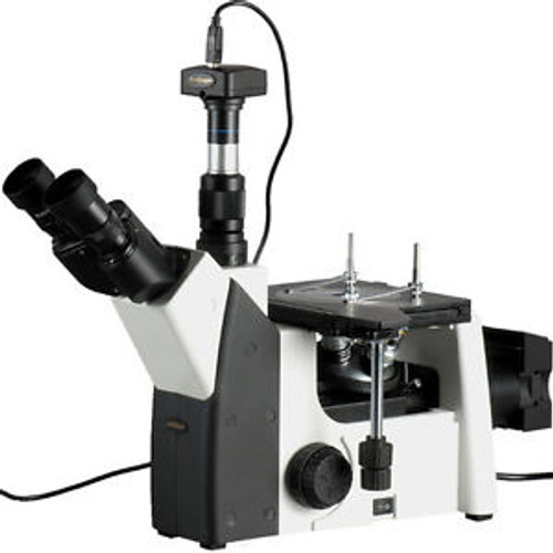 Amscope 50X-1250X Inverted Trinocular Metallurgical Microscope + 5Mp Camera