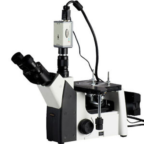 Amscope 50X-500X Inverted Trinocular Metallurgical Microscope + Vga Camera