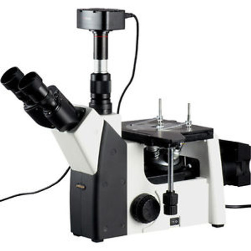 Amscope 50X-1250X Inverted Metallurgical Microscope + 10Mp Camera