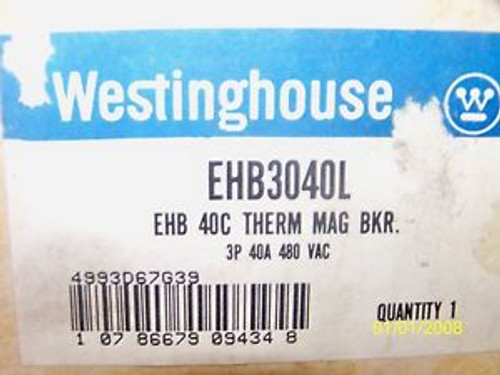 Westinghouse Ehb3040L Magnetic Breaker 3Pole 40Amp