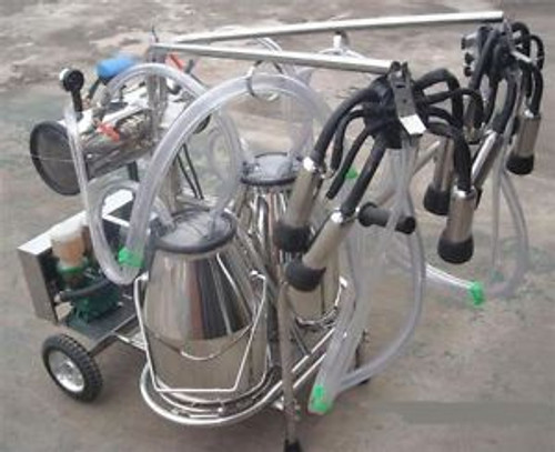 Vacuum Pump Milker Brand New For Cows + Goats Double Tank Oil Free K