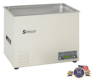 NEW Sonicor DS-401TH 7.0 Gal Digital Benchtop Ultrasonic Cleaner w/Cover+Basket