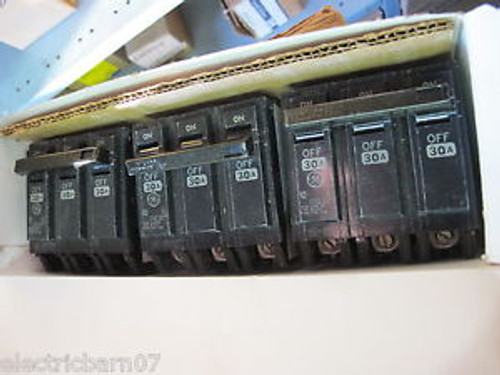 (3) General Electric Thqb32030 30 Amp Circuit Breaker