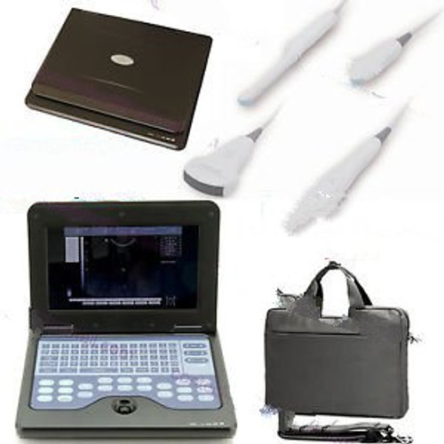 2017 CE Portable Laptop Machine Digital Ultrasound Scanner+3 probes+Bag,US Fedex