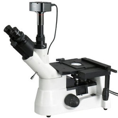 Amscope 40X-1000X Infinity Polarizing Inverted Metallurgical Microscope + 10Mp