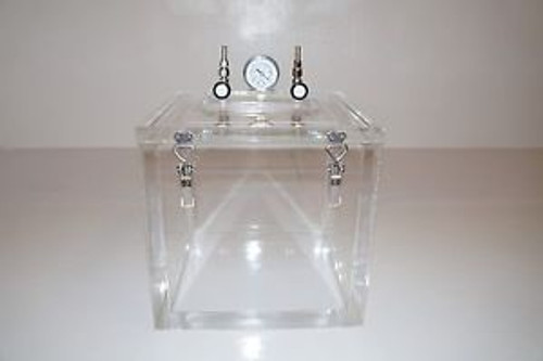 SAPPHIRE - Acrylic Vacuum Chamber w/ metering valves & gauge