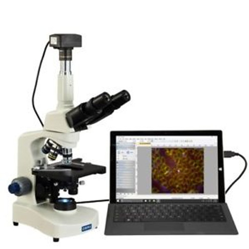 OMAX 40X-2000X USB3 5MP Darkfield Trinocular Compound LED Live Blood Microscope